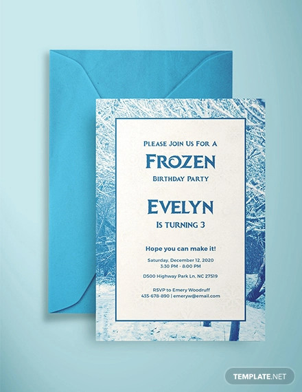 free frozen invitation