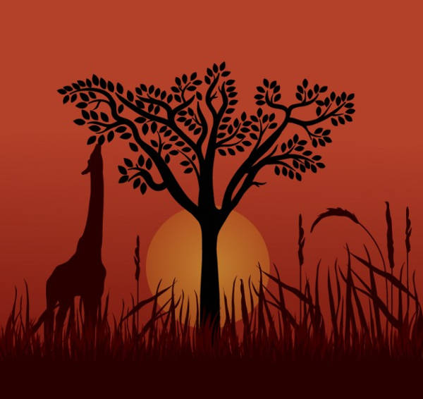 Free Giraffe Silhouette