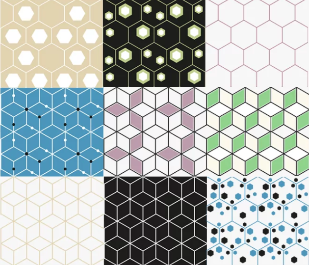 Free Hexagon Pattern Set Template in PSD