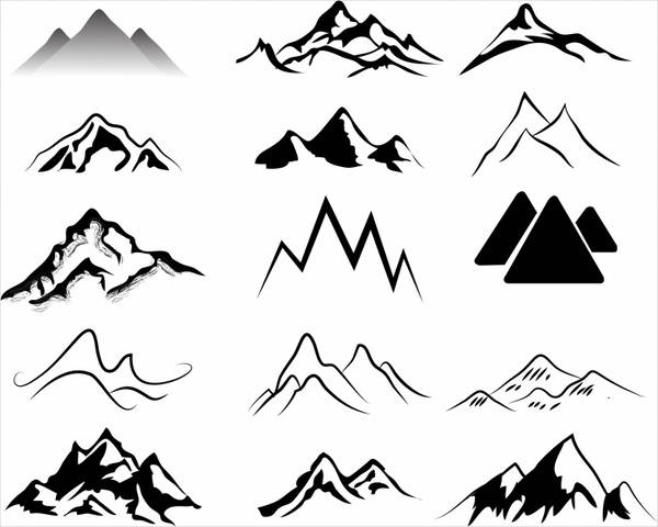 FREE 8 Mountain Silhouettes In Vector EPS AI