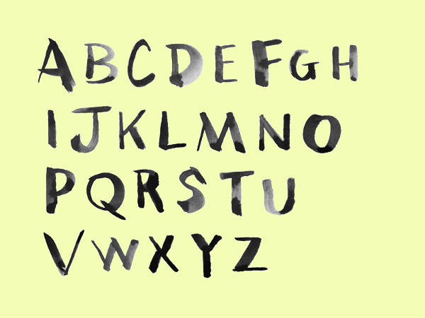 Free Printable Brushed Alphabet Letters