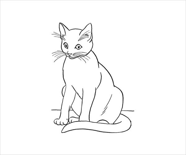 free 9 cat coloring pages in ai