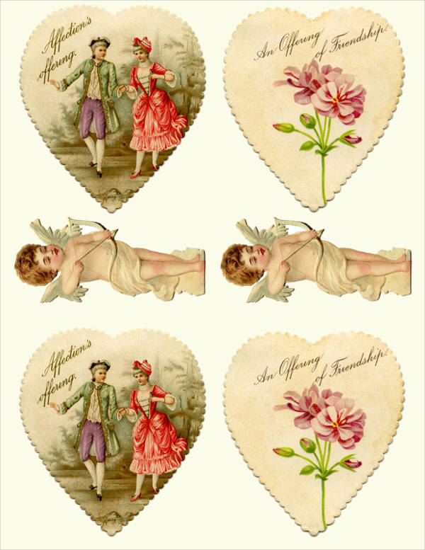 Free Printable Vintage And New Valentine Art Vintage Valentine Cards 