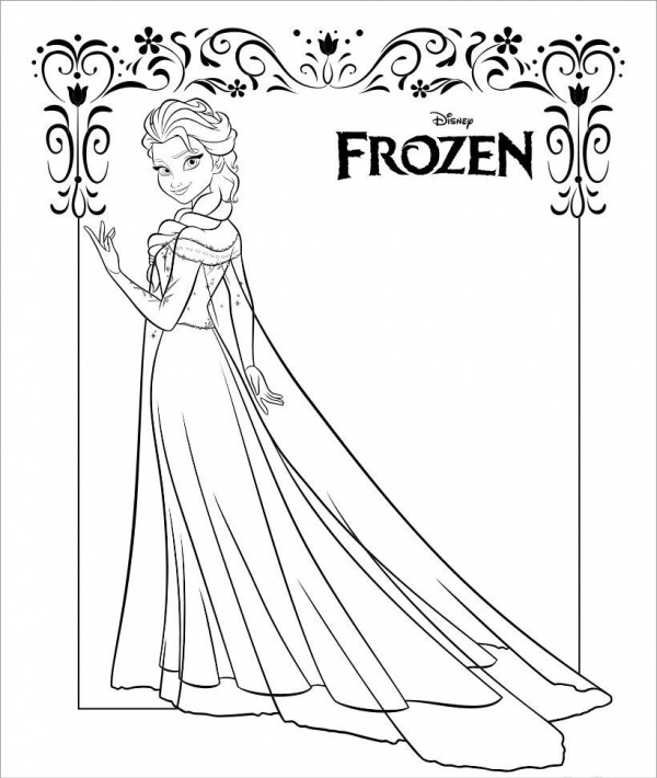 Frozen Cartoon Coloring Page