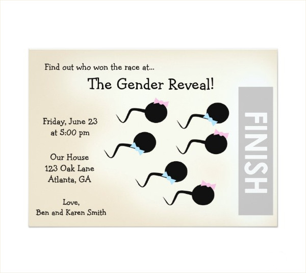 Funny Gender Reveal Invitation