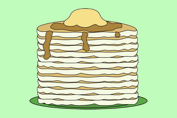 Funny Pancakes Food Clipart