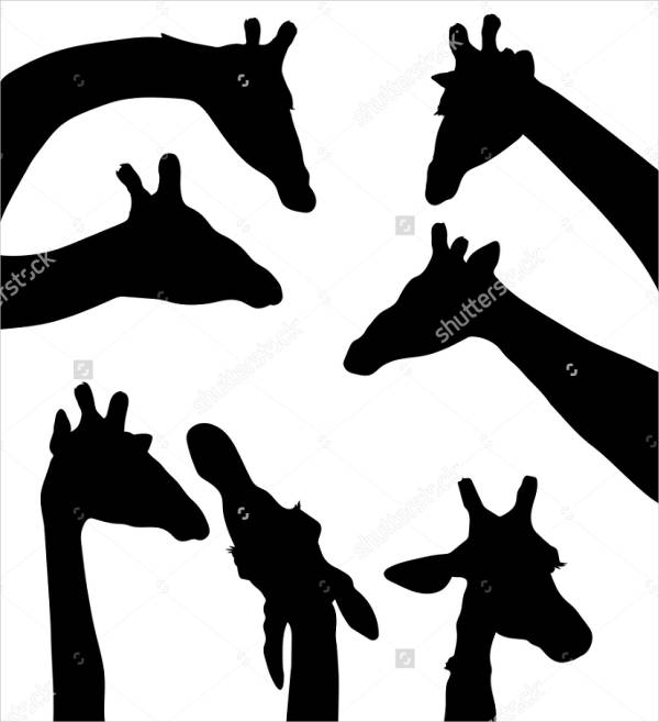 Giraffe Head Silhouette