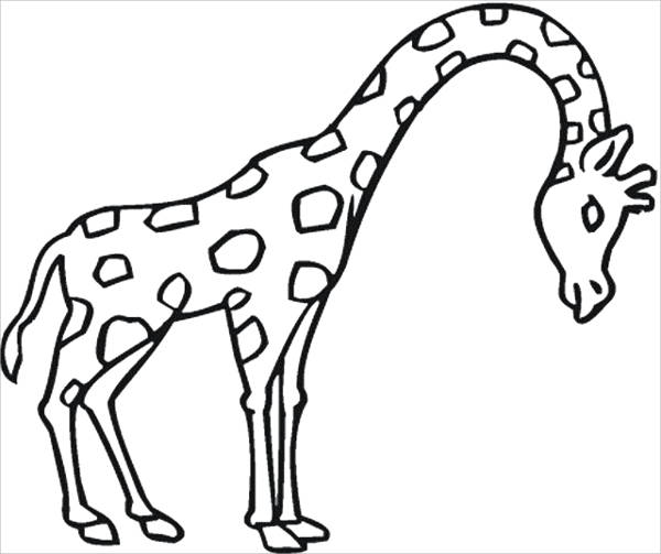 Giraffe Printable Coloring Page