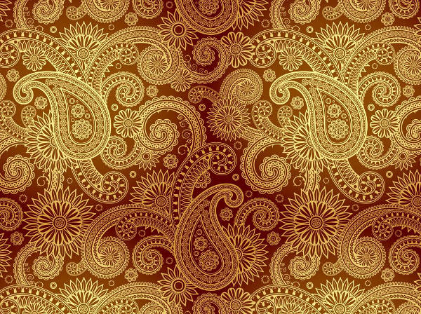 Golden Damask Pattern