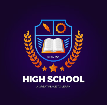 Gradient High School Logo Design