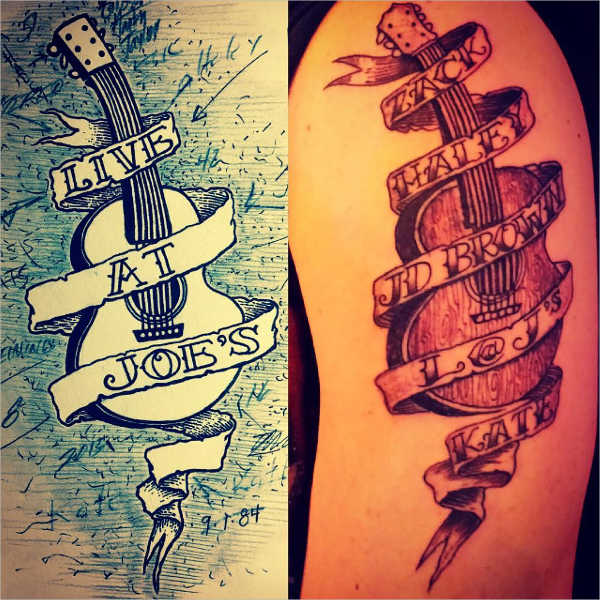 Guitar Tattoo Drawing