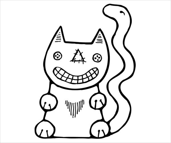 9 Cat  Coloring  Pages  JPG Ai Illustrator Download