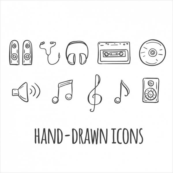 Hand Drawn Music Icons