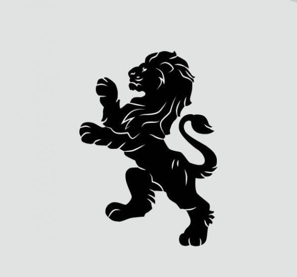Heraldry Lion Silhouette