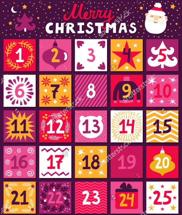 FREE 4+ Countdown Calendar Designs in PSD