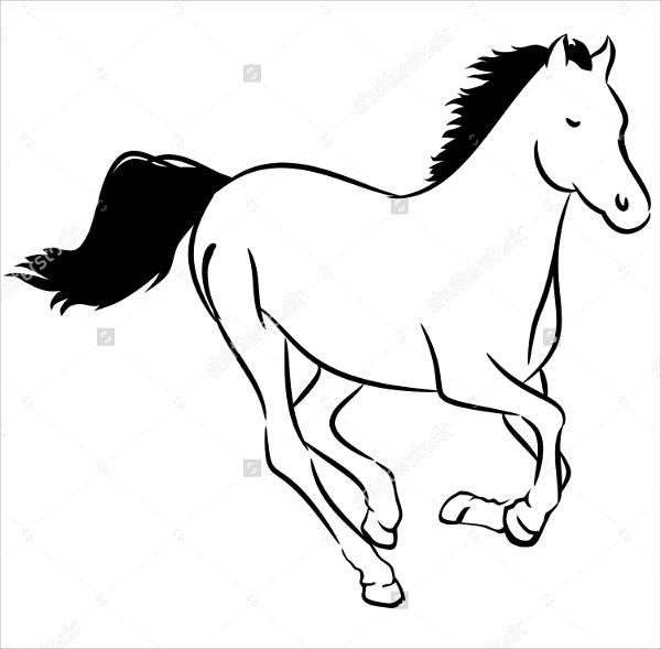 Horse Line Drawing