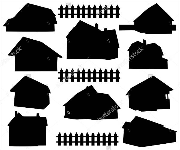 House Silhouette Vector