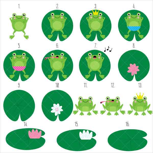 Lazy Frogs Clipart