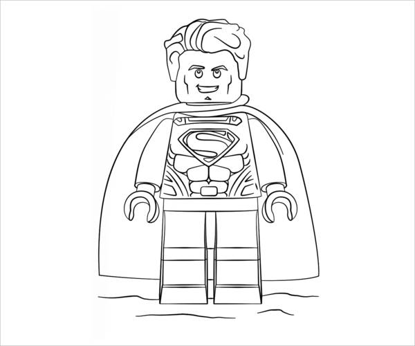 Lego Superman Coloring Page