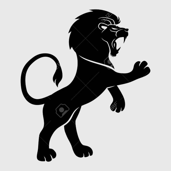 lion roar silhouette