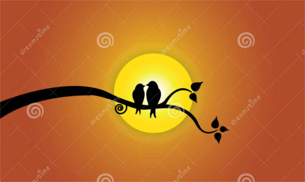 Love Bird Silhouette