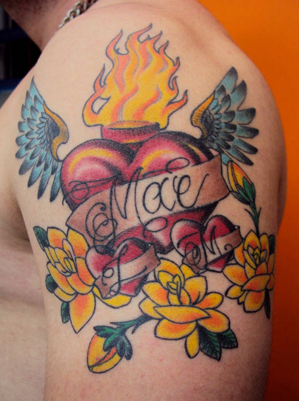 Love Fire Tattoo
