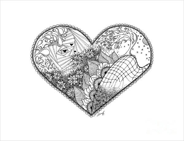 Love Heart Drawing