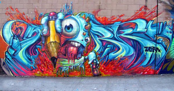 Melted Graffiti Art