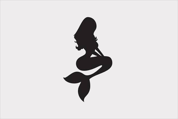 Mermaid Clip Art Silhouette