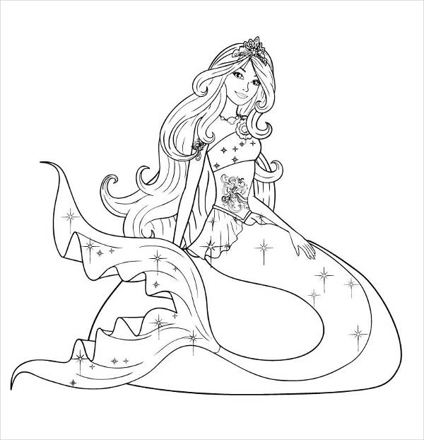 FREE 12 Mermaid Coloring Pages in PSD AI