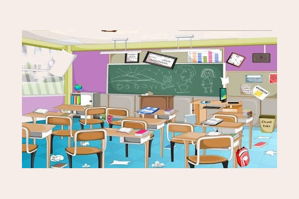 Messy Classroom Clipart