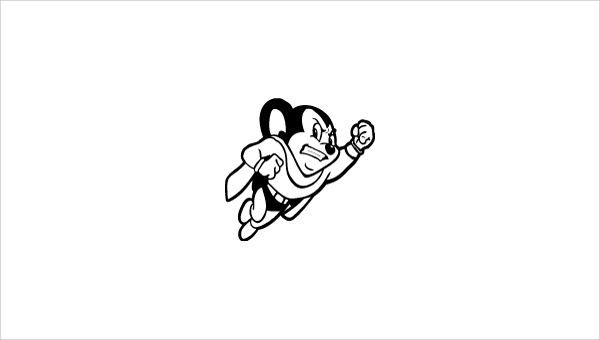 Mickey Mouse Flying Silhouette