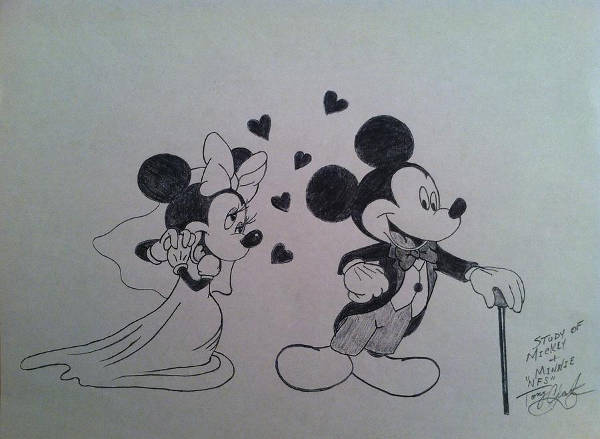 Mickey Mouse Love Drawing