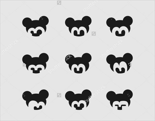 mickey mouse face vector