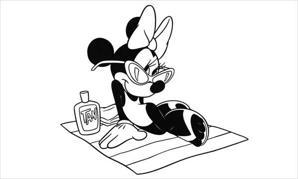 Minnie Mouse Printable Coloring Page