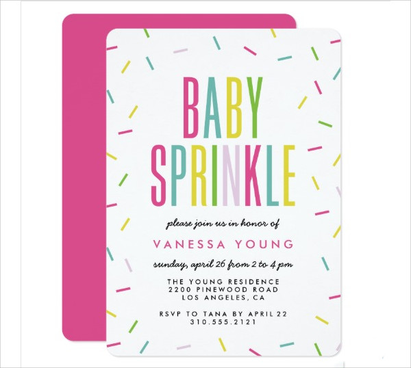 Modern Baby Sprinkle Invitation