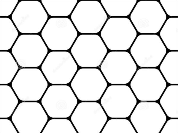 Monochrome Hexagon Pattern