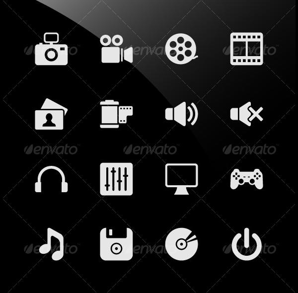 Multimedia Web Icons