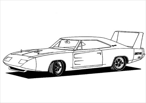 Muscle Car Coloring Page