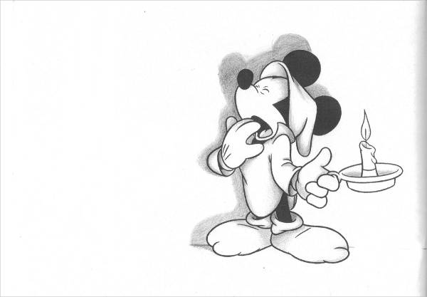 Old Mickey Mouse Cartoon Drawing
