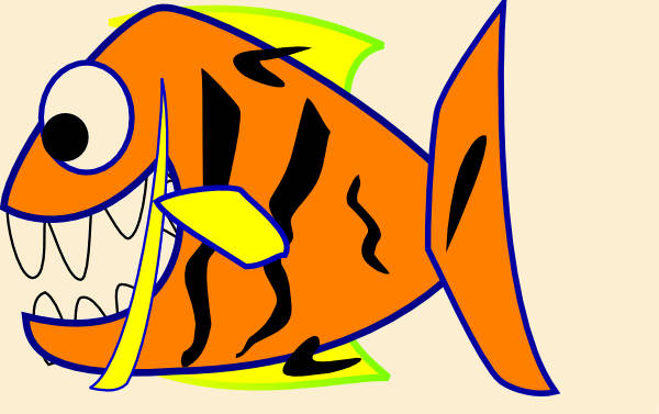 Orange Fish Vector Clip Art