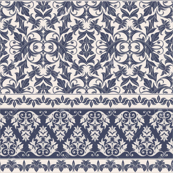 Ornamental Damask Pattern