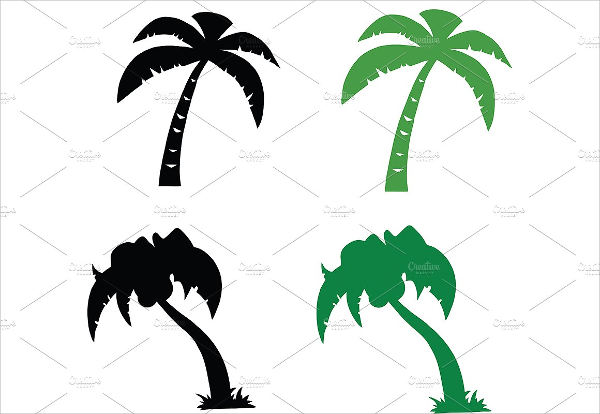 Palm Tree Silhouette Clipart