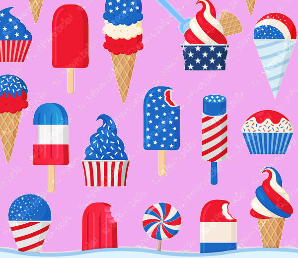 Patriotic Design Ice Cream Clipart