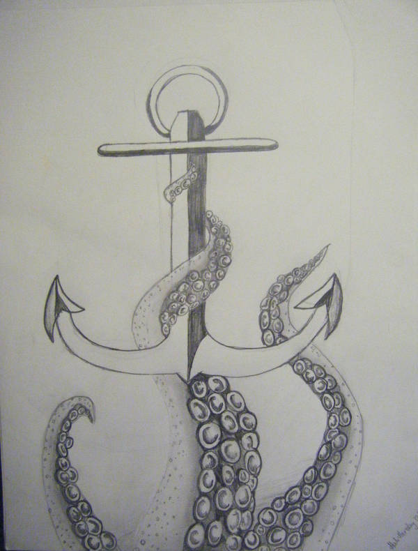 Pencil Drawing of Anchors