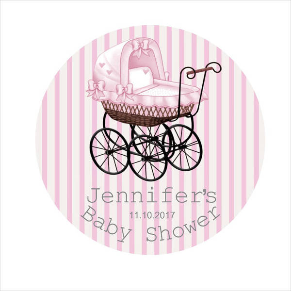 Personalized Baby Shower Sticker