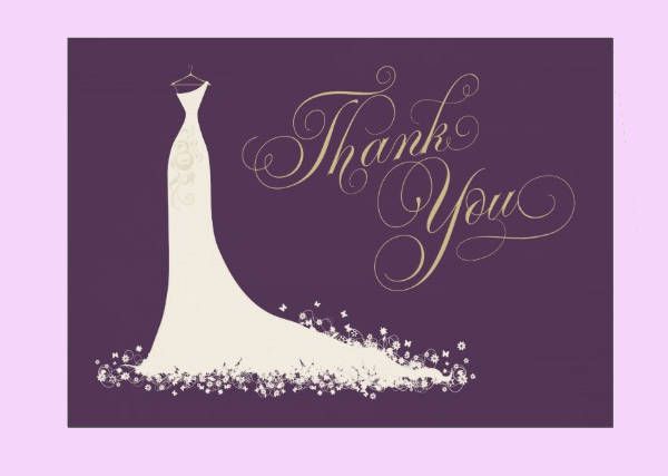 Personalized Bridal Shower Thank You Card