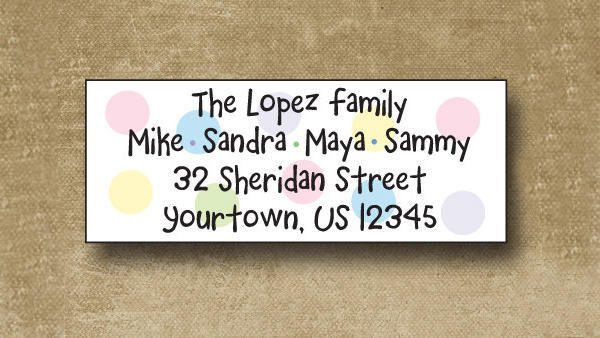 Personalized Family Address Label