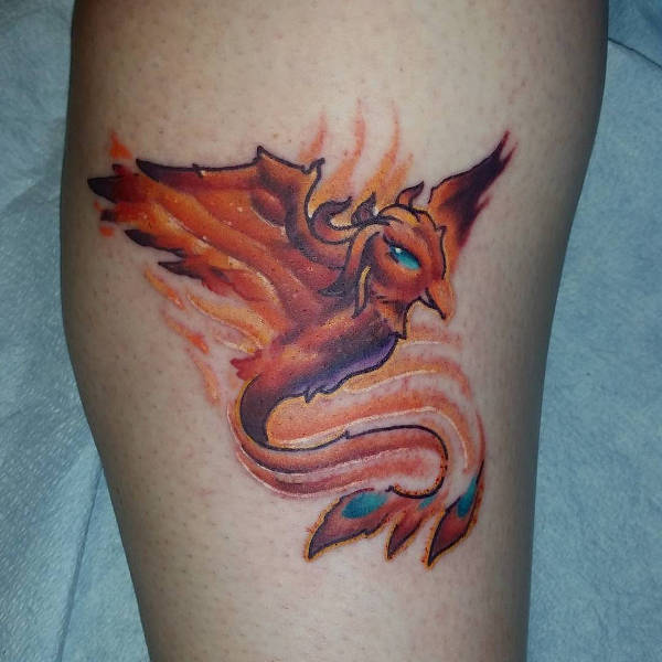 Phoenix Bird Tattoo Design
