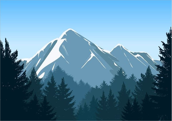 Free Free 205 Forest Mountain Silhouette Svg SVG PNG EPS DXF File